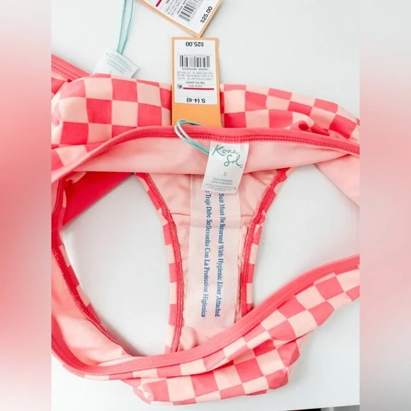 NWT Kona Sol Checkered Bikini - Picture 4 of 6